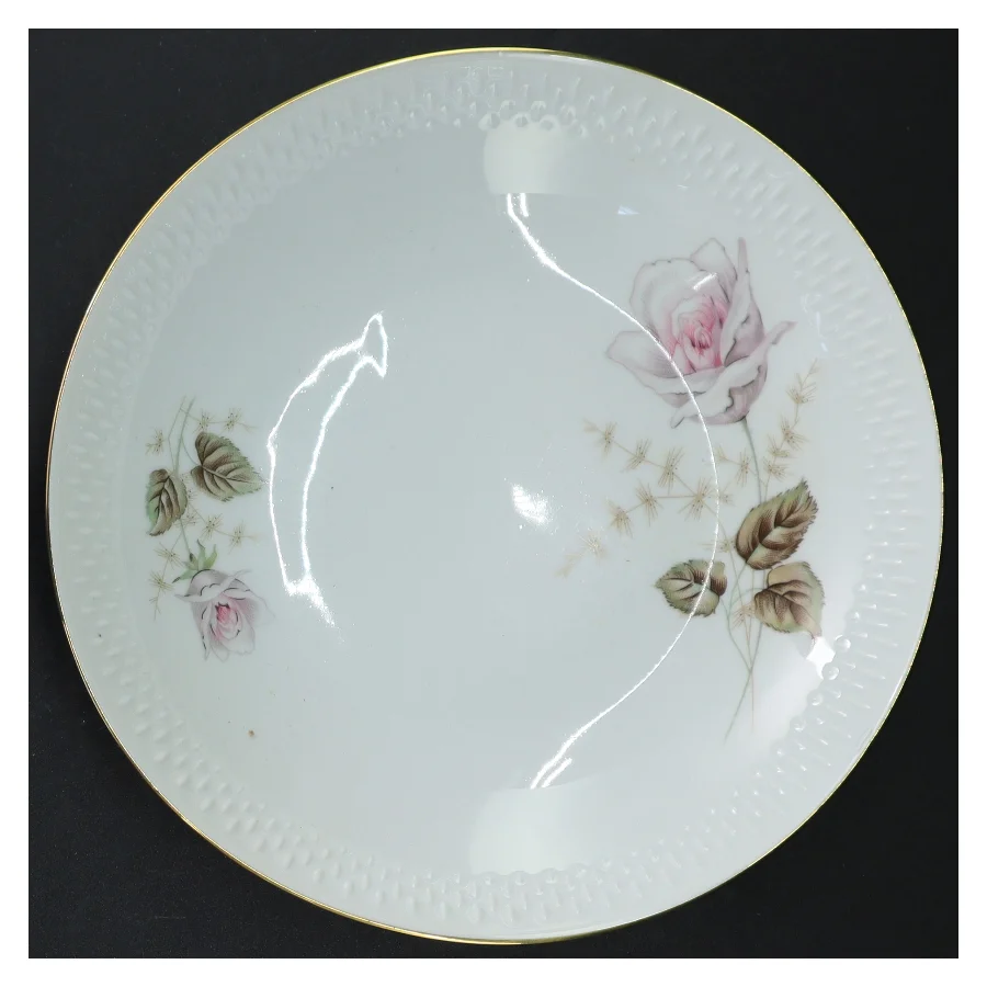 Blomsterdekoreret porcelænsskål fra Edelstein (str. 22 cm)