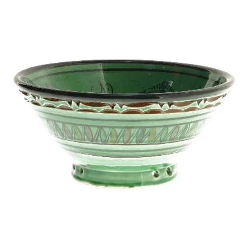 Marokkansk skål i keramik (str. Ø 19x9,5 cm)