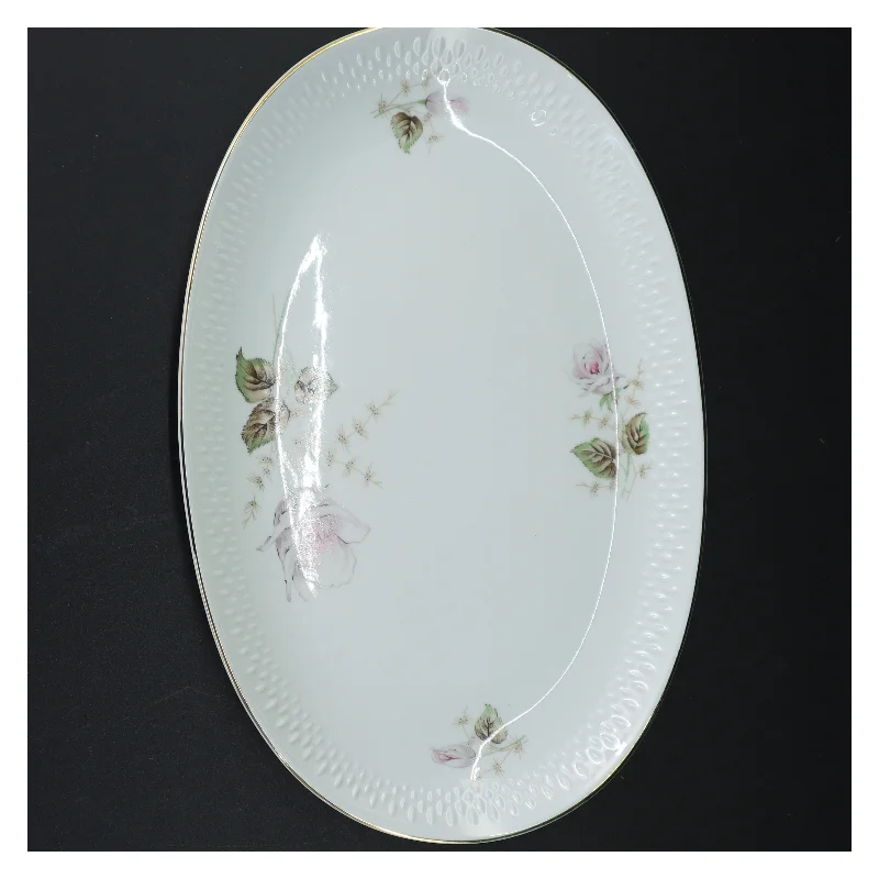 Ovalt fad med blomstermotiv fra Edelstein (str. 33 x 21 cm)