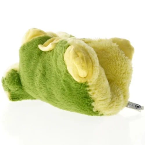 Grøn og gul bamse frø (str. 31 x 30 cm)