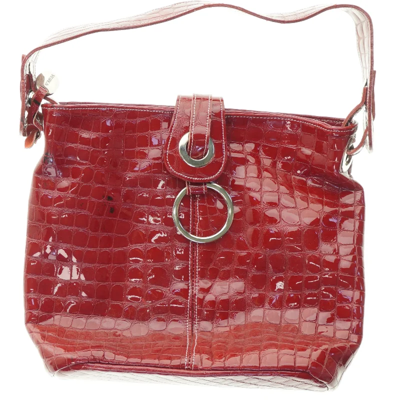 Rød skuldertaske (str. 33 x 27 cm)