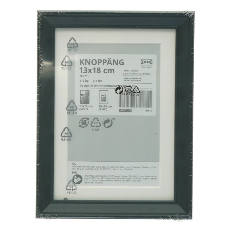 Sort billedramme fra IKEA (str. 13 x 18 cm)