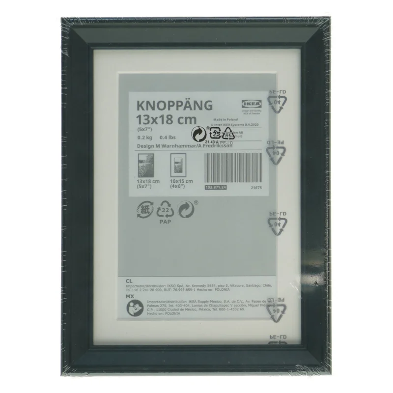 Sort ramme fra IKEA (str. 13 x 18 cm)