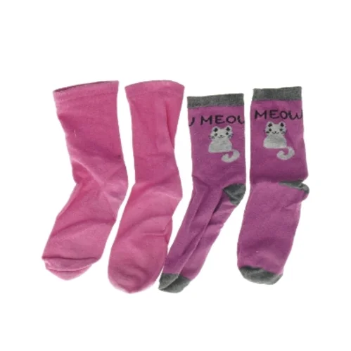 Pigesokker med kattemotiv str 25