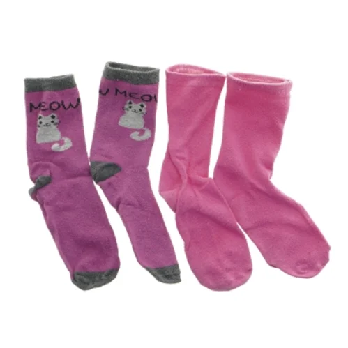 Pigesokker med kattemotiv str 25