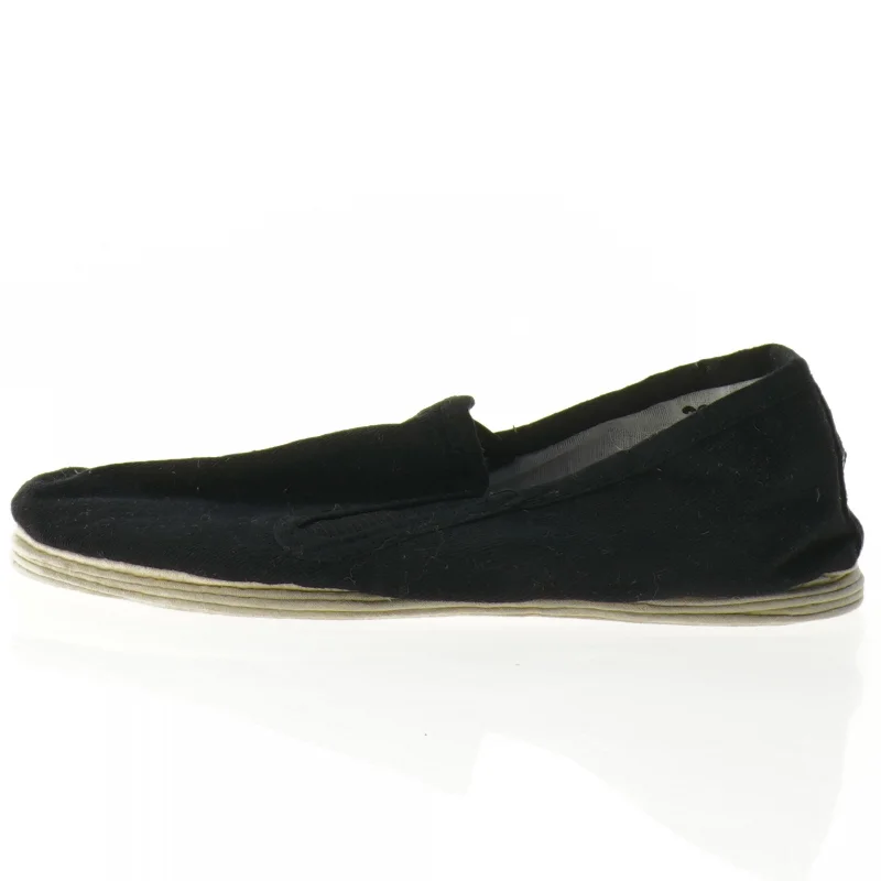 Sorte stof-tøfler (str. 32)