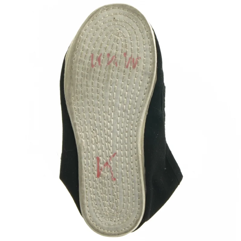 Sorte stof-tøfler (str. 32)