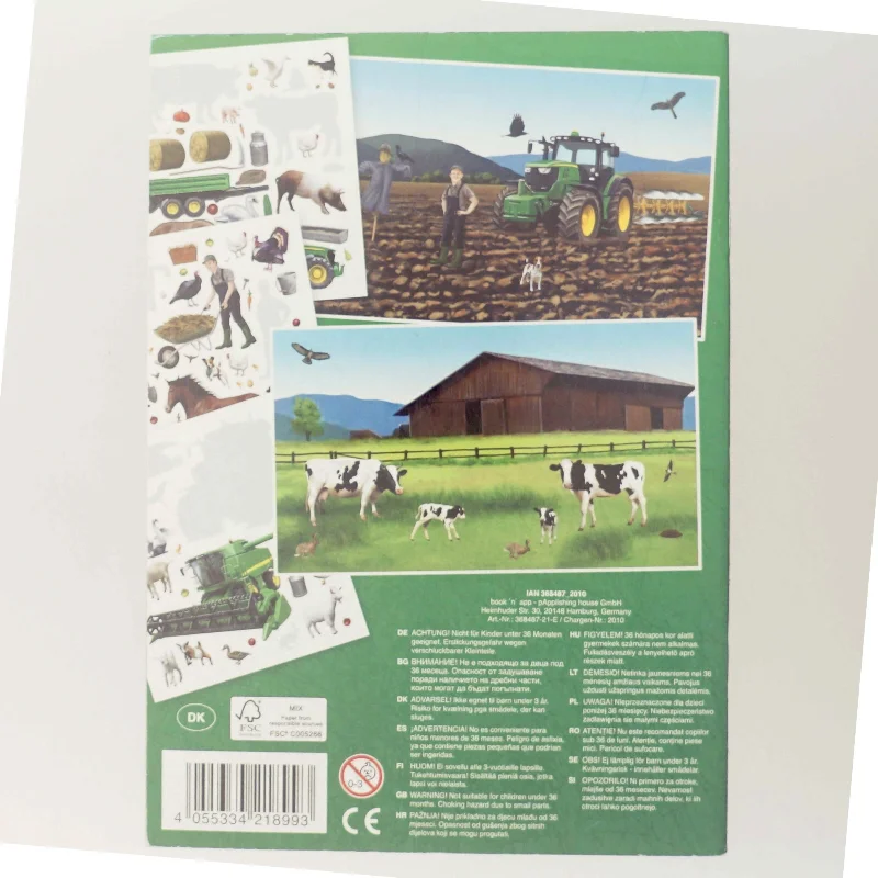 Klistermærkebog med bondegårdstema