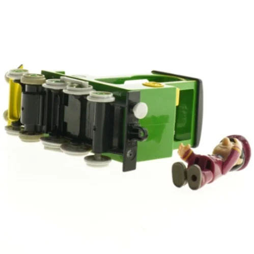 Grønt legetøjstog med figur (str. 21 x 14 x 7 cm)