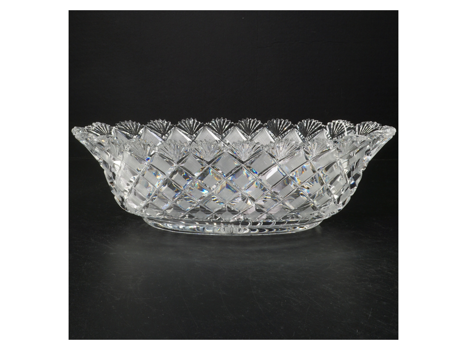 Krystal skål (str. 37 cm)