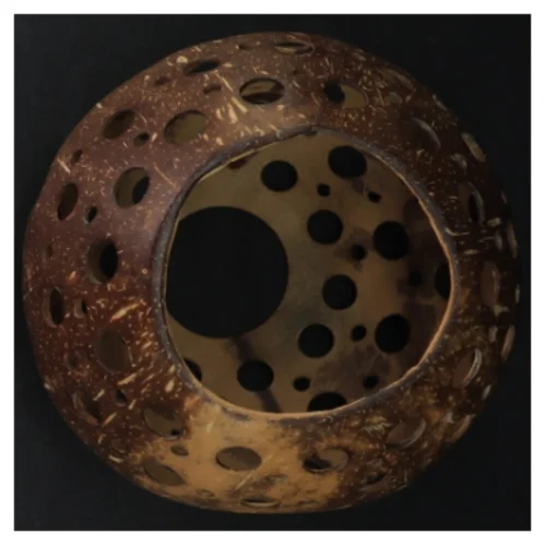 Dekorativ kokosnødde-lampe (str. Ø. 10 cm. og ø, 5 cm)