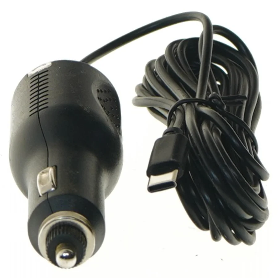 Bil oplader med USB-C kabel (str. 9 cm)