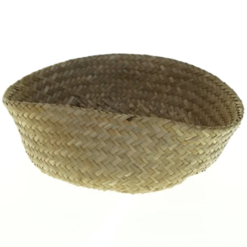 Flettet kurv med låg (str. 22x13 cm)
