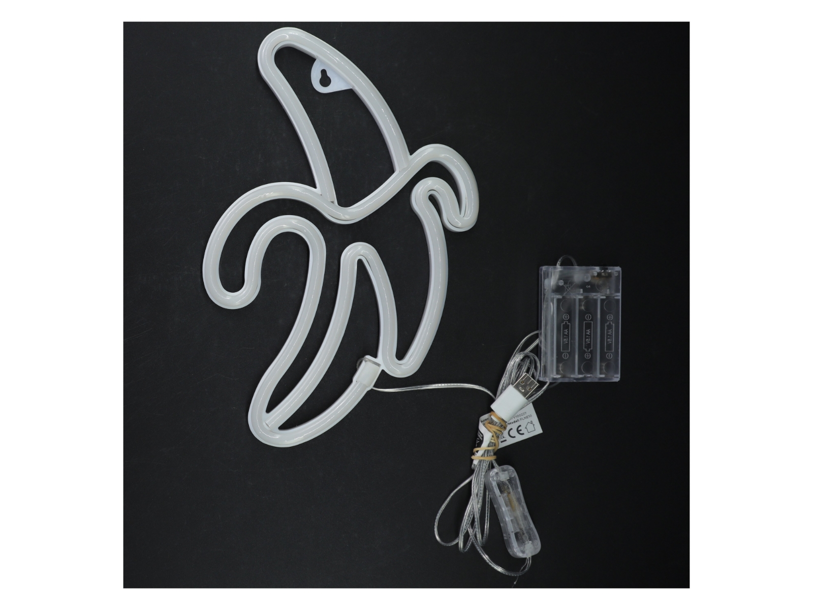Neon LED-lampe, banan (str. 28 x. 19,5 cm)