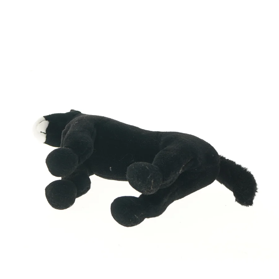 Sort plys hest (str. 40 cm)