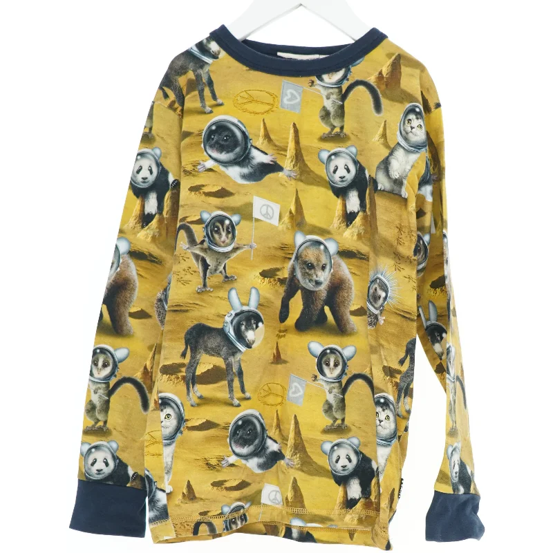 Molo: Langærmet bluse med astronautdyr mønster fra Molo (str. 128)