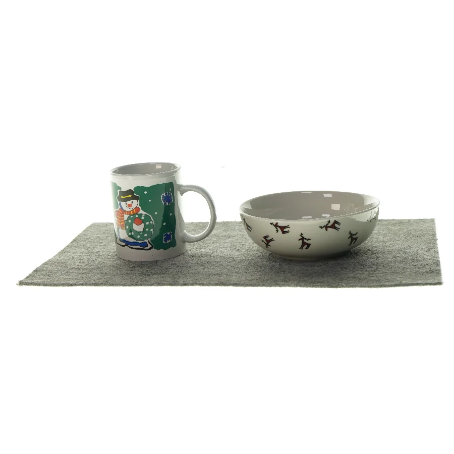 Julekop og juleskål fra Søstrene Grene (str. 5 x 15 og 11 x 9cm)
