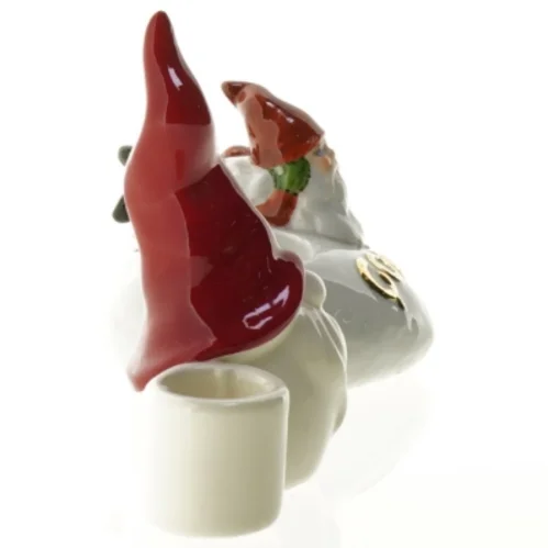 Lysestager med nisser (str. 15 x 10 cm)