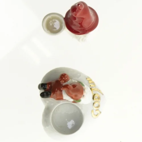 Lysestager med nisser (str. 15 x 10 cm)