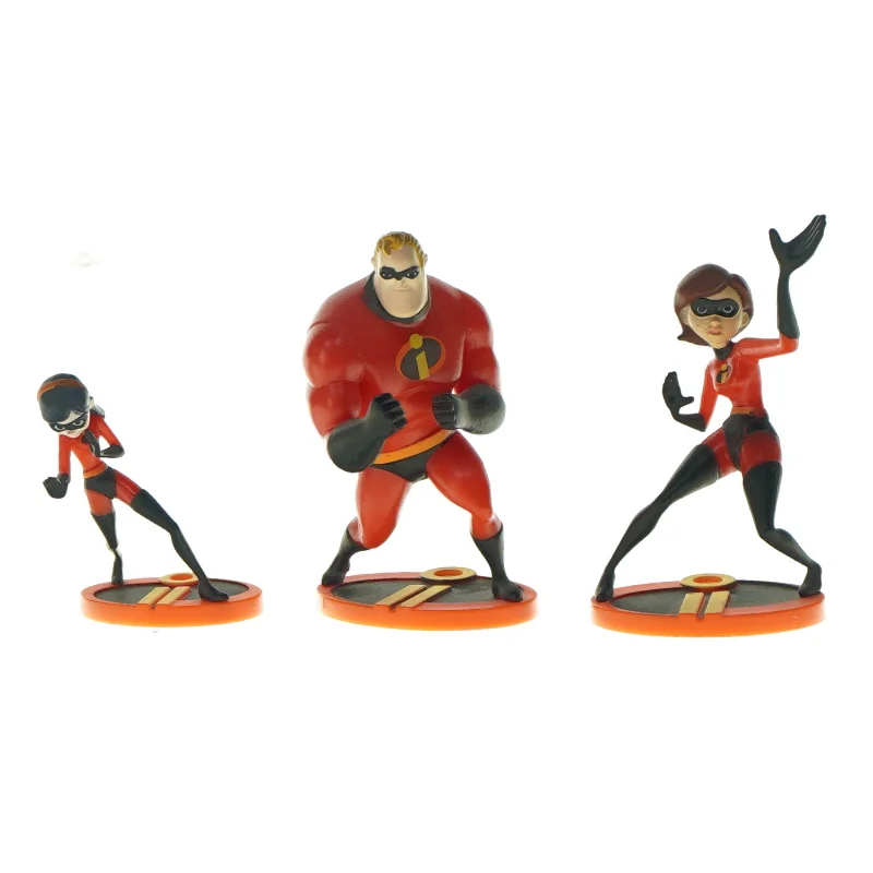 "De utrolige"-figurer 4 stk. (str. 5 x 4 og 9 x 6 og 12 x 7 og 9 x 5cm)
