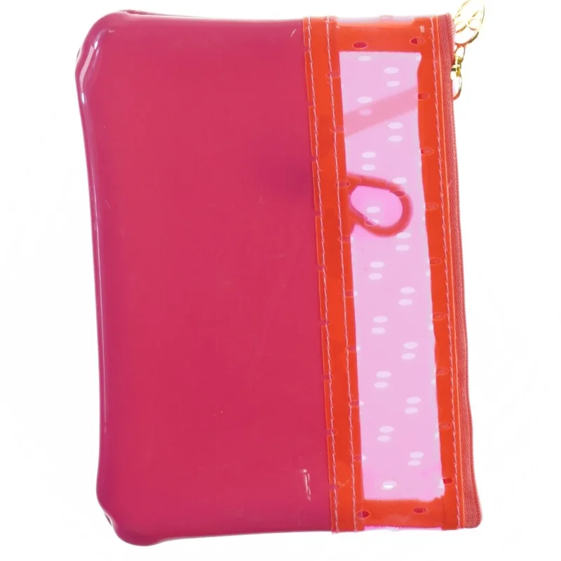 Pink taskepung i plast (str. 20 x 13 cm)