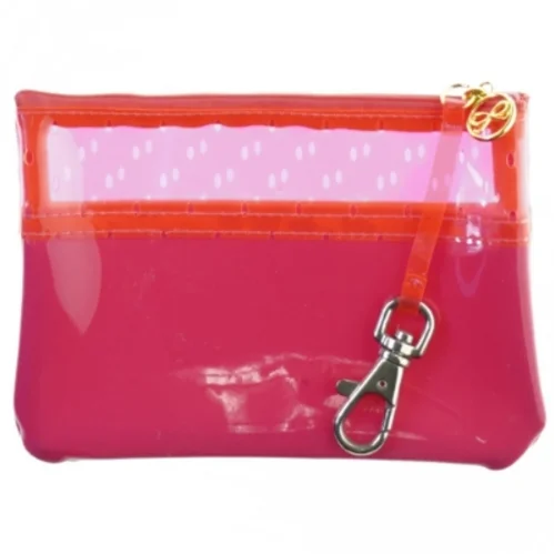 Pink taskepung i plast (str. 20 x 13 cm)