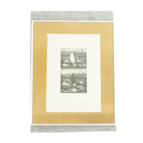 Linoleumstryk i ramme