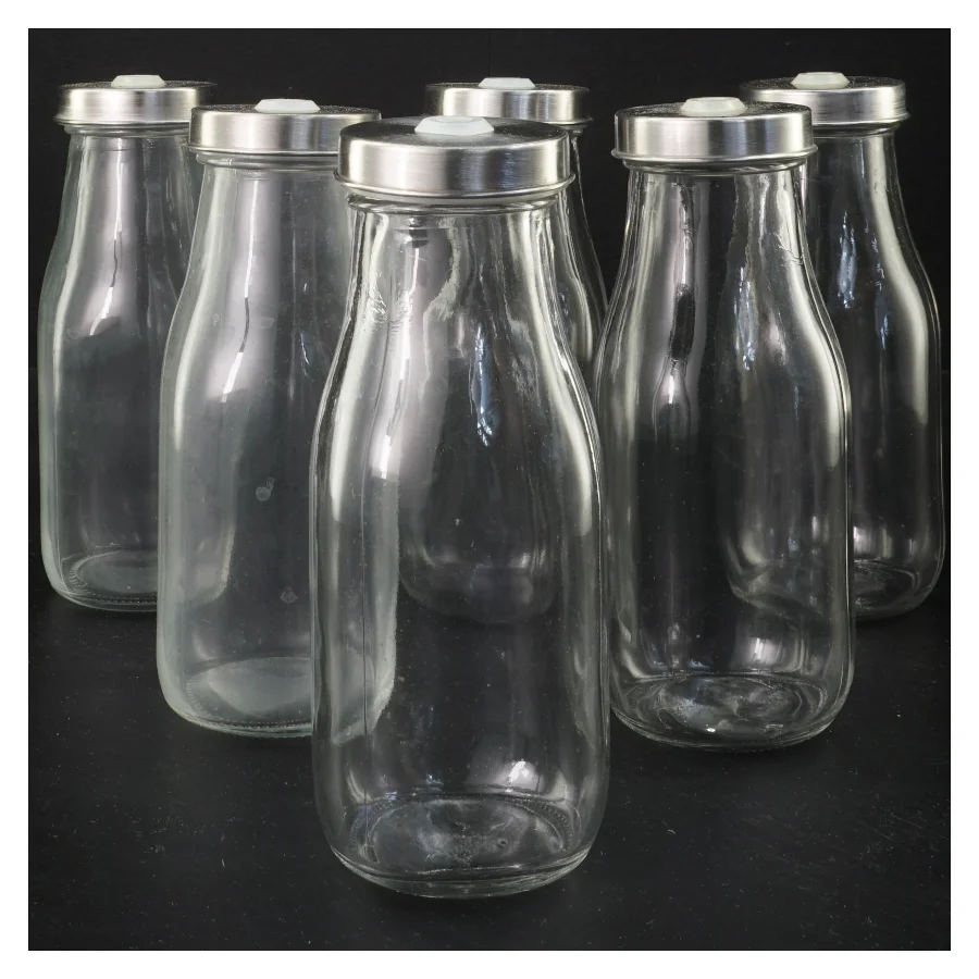 To-Go glasflasker med låg (str. 6 stk 16 cm)