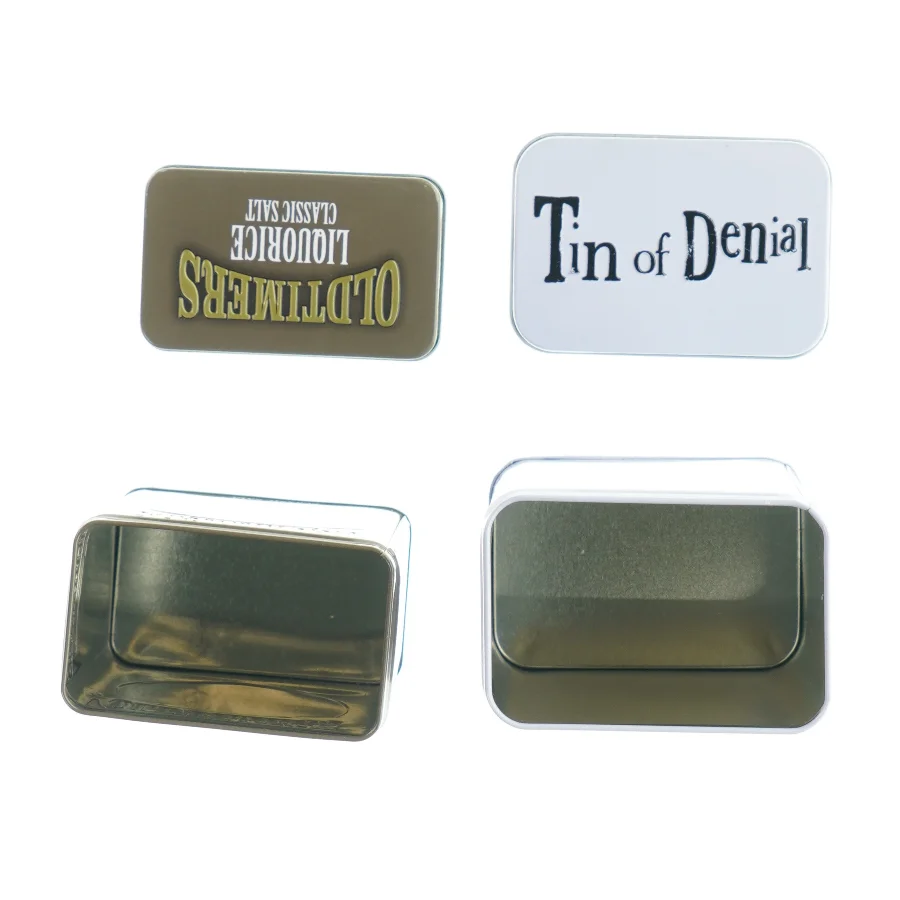 Firkantede metaldåser (str. HL: 15 x 10 cm)