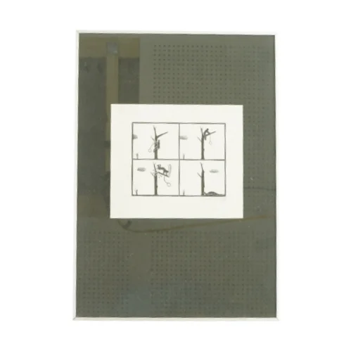 Linoleumstryk i ramme