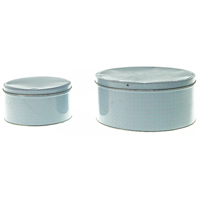 Runde metalbøtter 2 styks (str. Ø: 20 og 14 cm)