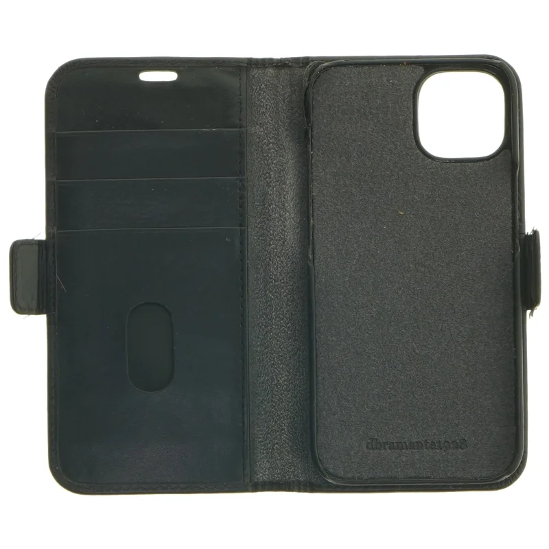 Sort læderetui fra Dbramante1928 (str. 15 x. 8 cm)