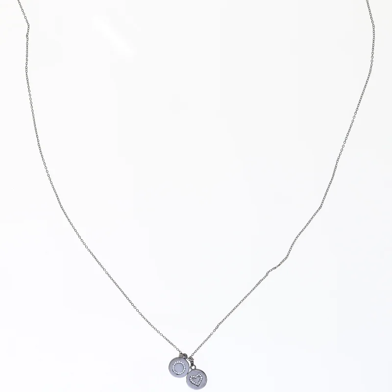 Sølvhalskæde med vedhæng (str. 90 cm)