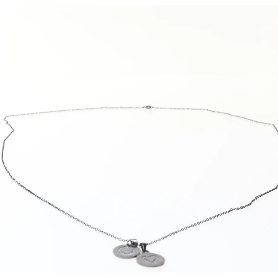 Sølvhalskæde med vedhæng (str. 90 cm)