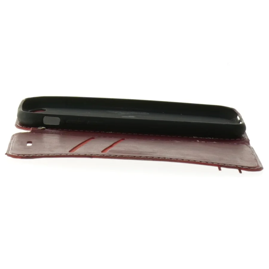 Smartphone etui i læder med kortholder (str. 14 x. 7,5 cm)
