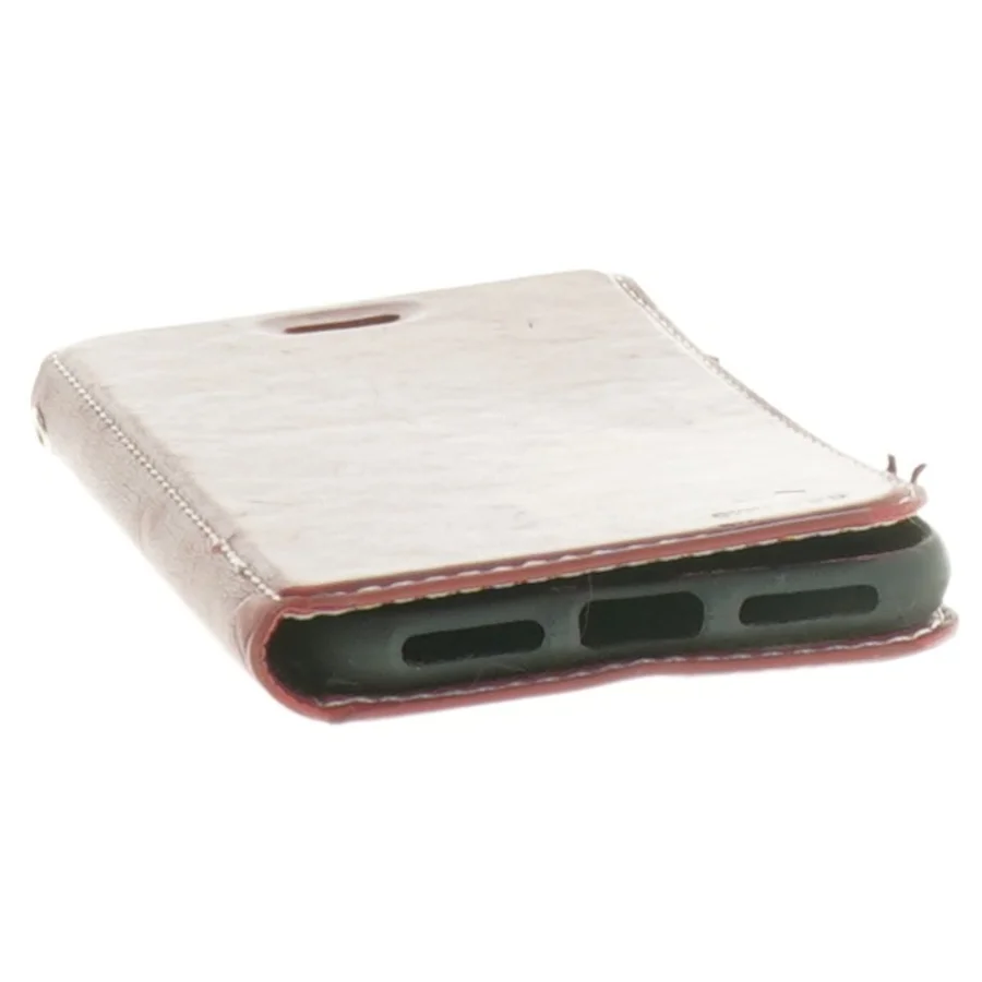 Smartphone etui i læder med kortholder (str. 14 x. 7,5 cm)