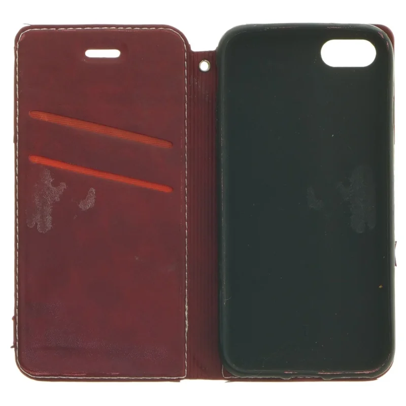 Smartphone etui i læder med kortholder (str. 14 x. 7,5 cm)