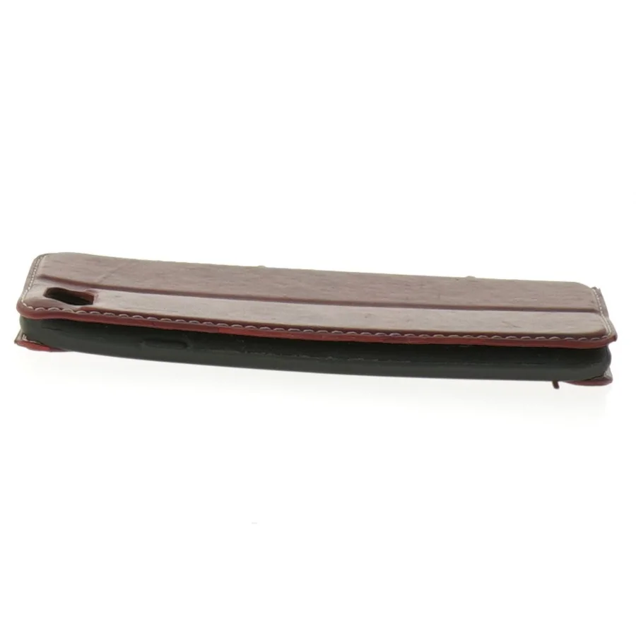 Smartphone etui i læder med kortholder (str. 14 x. 7,5 cm)