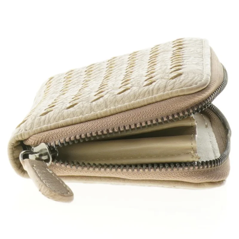 Flettet læderpung (str. 11 x 20 cm)