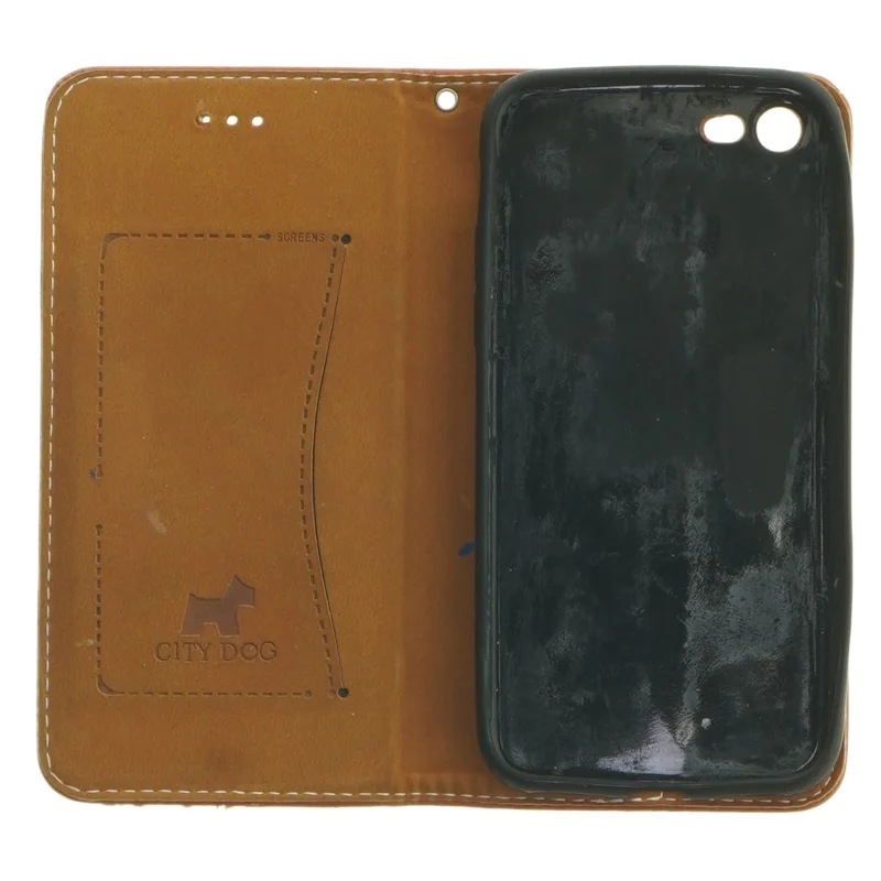 Brugt læderetui til smartphone fra City Dog (str. 14 x 7,5 cm)