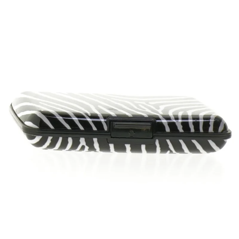 Zebra-mønstret etui (str. 11 x. 7,5 cm)