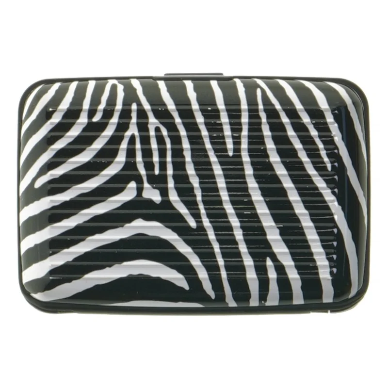 Zebra-mønstret etui (str. 11 x. 7,5 cm)