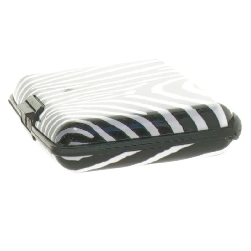 Zebra-mønstret etui (str. 11 x. 7,5 cm)