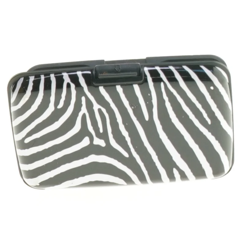 Zebra-mønstret etui (str. 11 x. 7,5 cm)