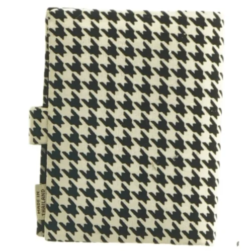 Sort-hvid ternet tegnebog fra Ferera (str. 8 x. 10,5 cm)