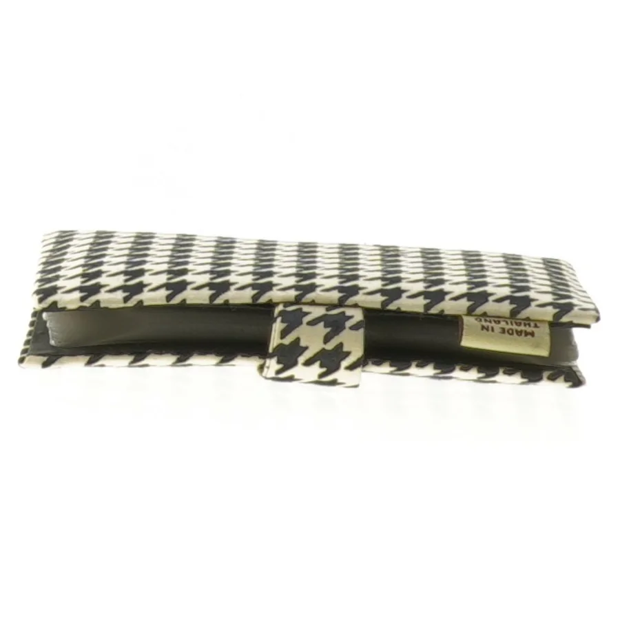 Sort-hvid ternet tegnebog fra Ferera (str. 8 x. 10,5 cm)