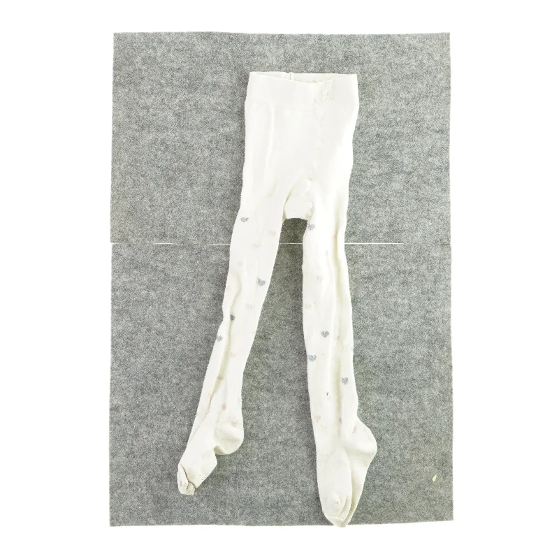 Strømpebukser med hjerter på (Str. 4-5 år)