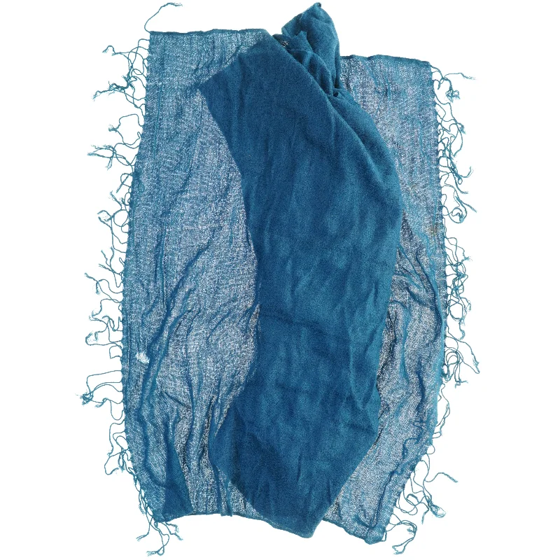 Blåt tørklæde (str. 70 x, 170 cm)