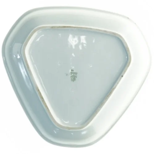 Trekantet serveringsfad fra Bing Og Grøndahl (str. Diameter 23,5 cm)