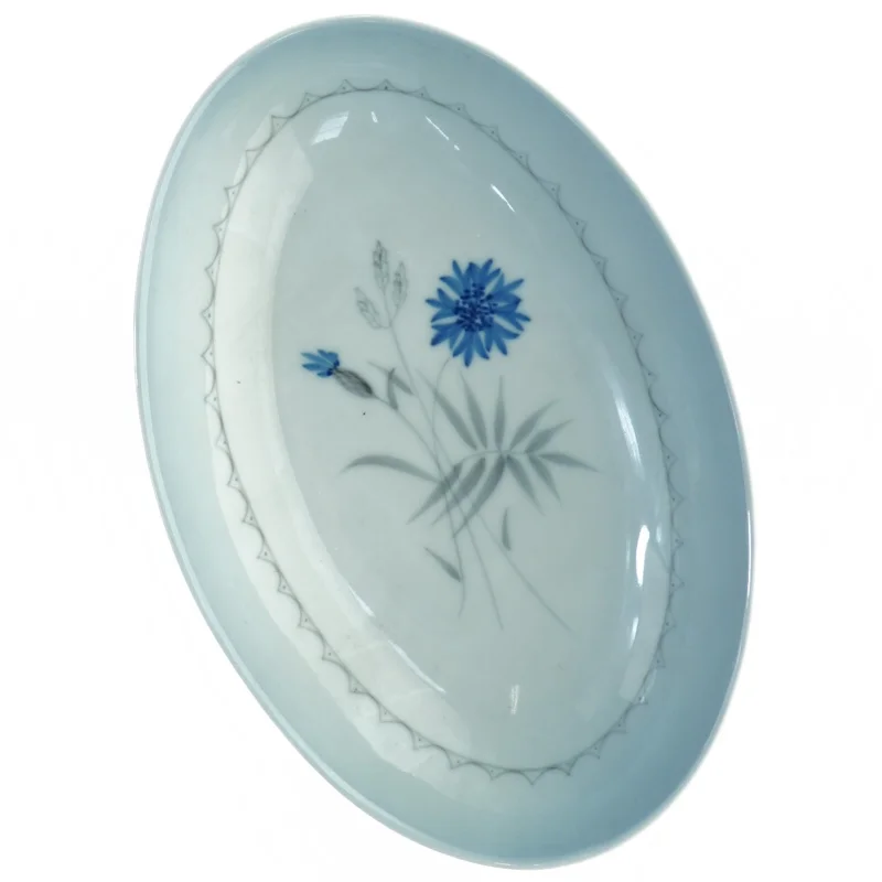 Porcelænsfad med blomstermotiv fra Bing Og Grøndahl (str. 8,5 x 12,5 cm)